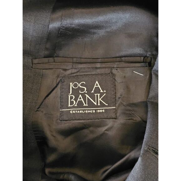 Jos. A. Bank Blazer Men's 44R Black Wool Suit Jacket Sport Coat 2 Button Closure - Picture 3 of 6